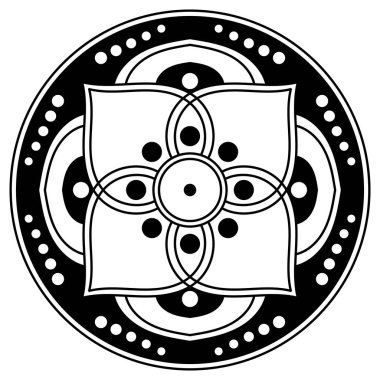 Kalıplı siyah beyaz çember