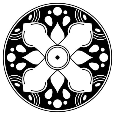 Kalıplı siyah beyaz çember