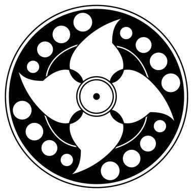 Kalıplı siyah beyaz çember