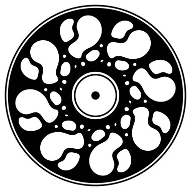 Kalıplı siyah beyaz çember