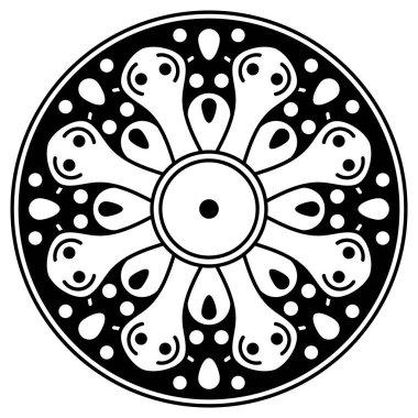 Kalıplı siyah beyaz çember