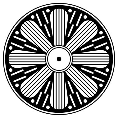 Kalıplı siyah beyaz çember