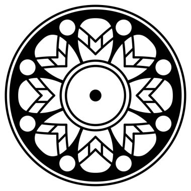 Kalıplı siyah beyaz çember