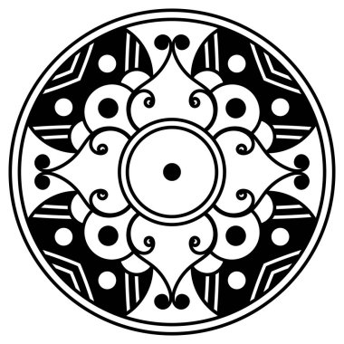 Kalıplı siyah beyaz çember