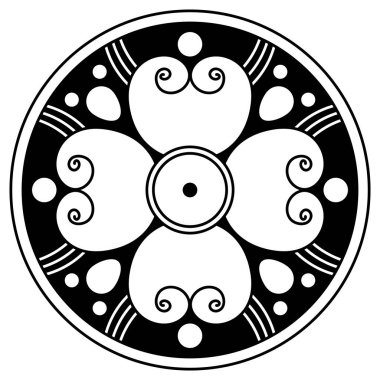 Kalıplı siyah beyaz çember