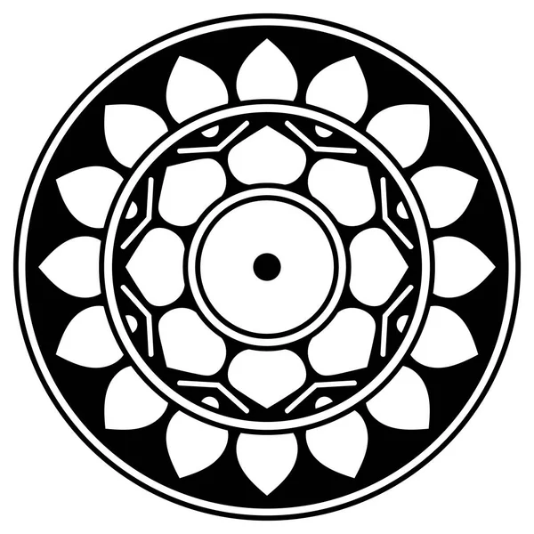 Μαύρο Και Άσπρο Κύκλο Σχέδια — Φωτογραφία Αρχείου