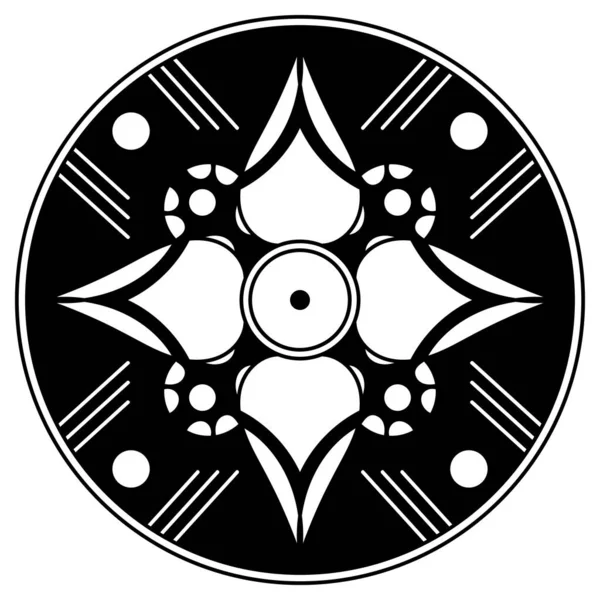 Cercle Noir Blanc Avec Motifs Images De Stock Libres De Droits