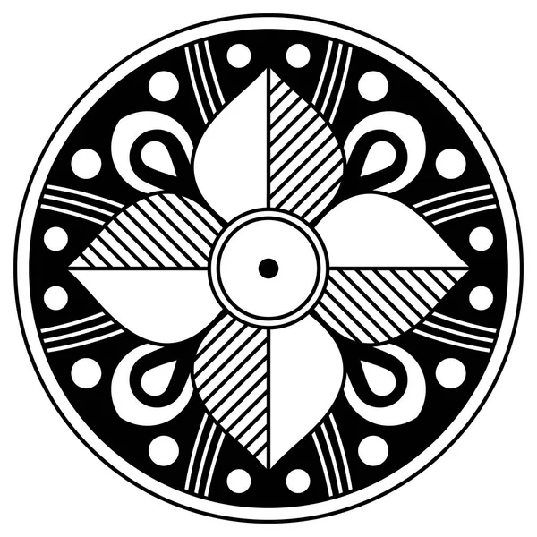 Cercle Noir Blanc Avec Motifs Images De Stock Libres De Droits