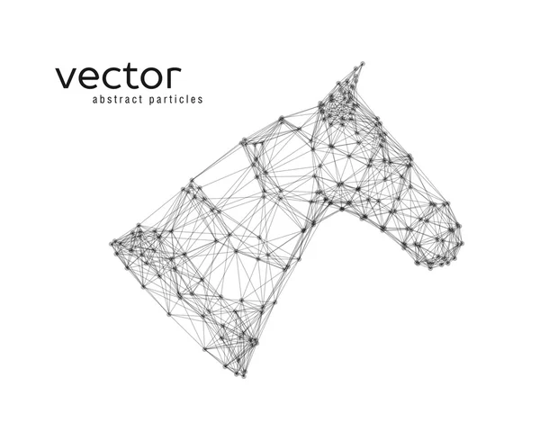 Ilustración vectorial abstracta de la cabeza de caballo — Vector de stock