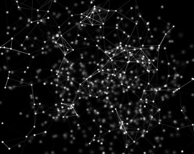 Sibernetik parçacıkları ile dijital arka plan