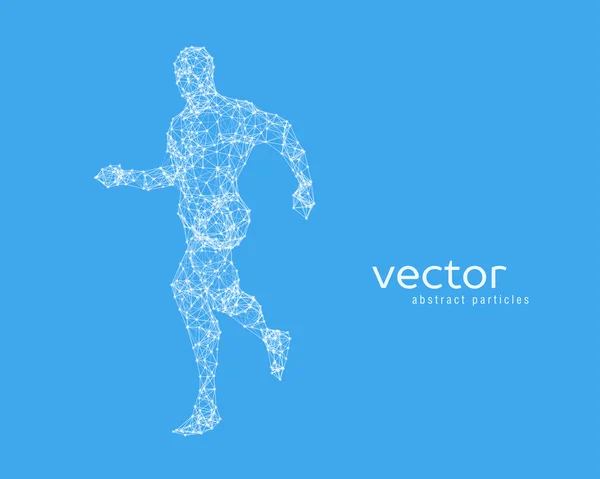 Векторная иллюстрация бегущего человека . — стоковый вектор