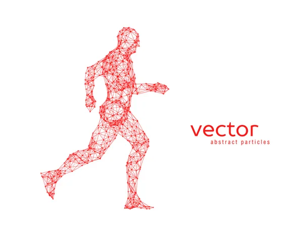 Illustrazione vettoriale dell'uomo in corsa . — Vettoriale Stock
