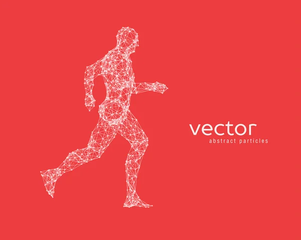 Vektor-Illustration des laufenden Mannes. — Stockvektor