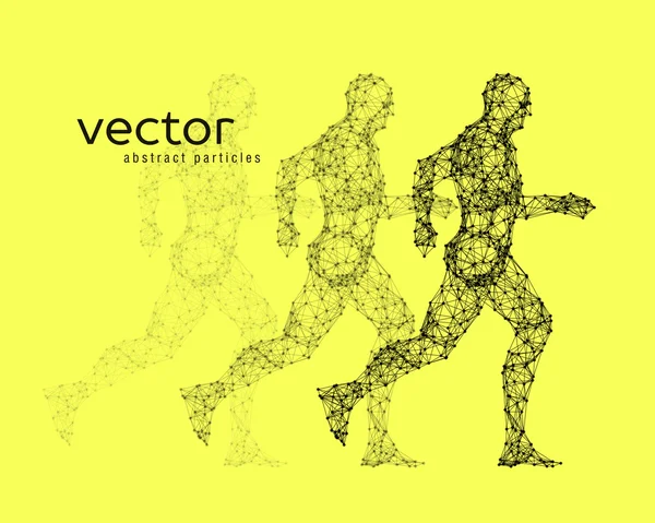 Vector illustration of running man. — Stock Vector