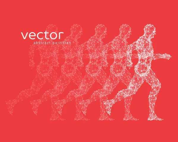 Vector illustration of running man. — Stock Vector