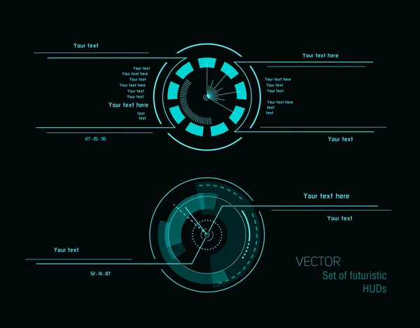 Infografis Futuristik sebagai tampilan head-up - Stok Vektor
