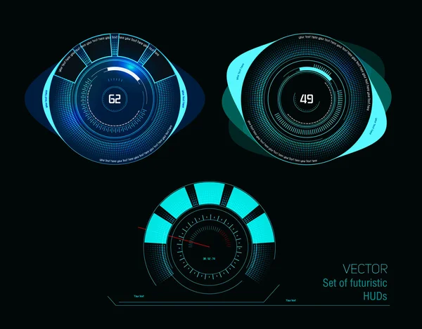 Infográficos futuristas como display head-up — Vetor de Stock