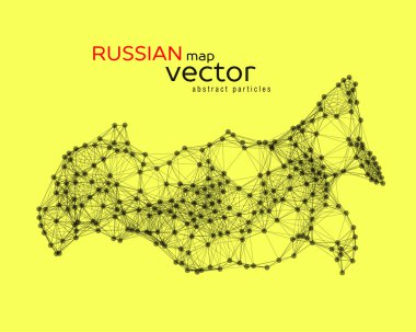 Rus harita vektör soyut çizim