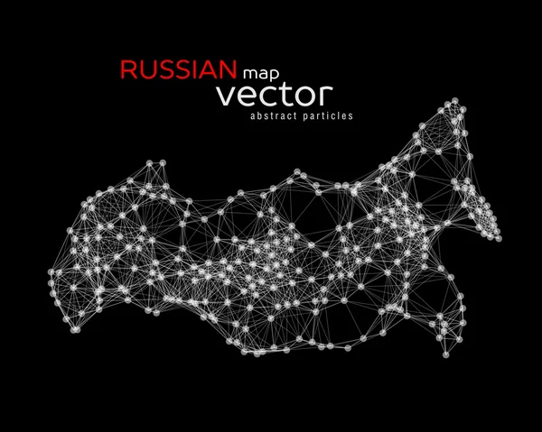 Vector resumen ilustración del mapa ruso — Vector de stock