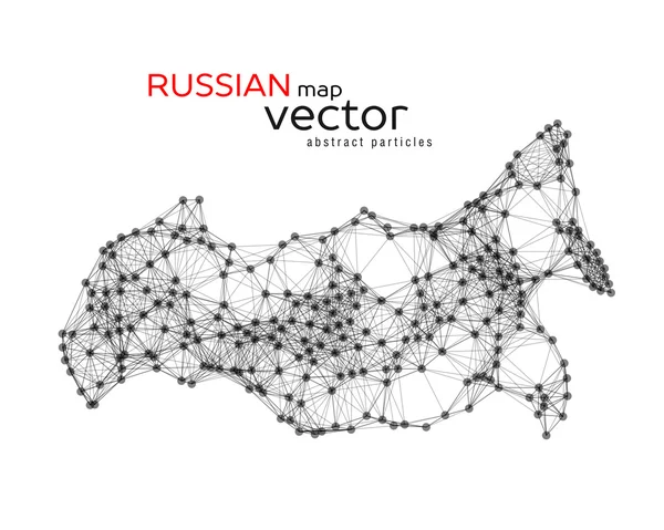 俄罗斯地图的矢量抽象插画 — 图库矢量图片