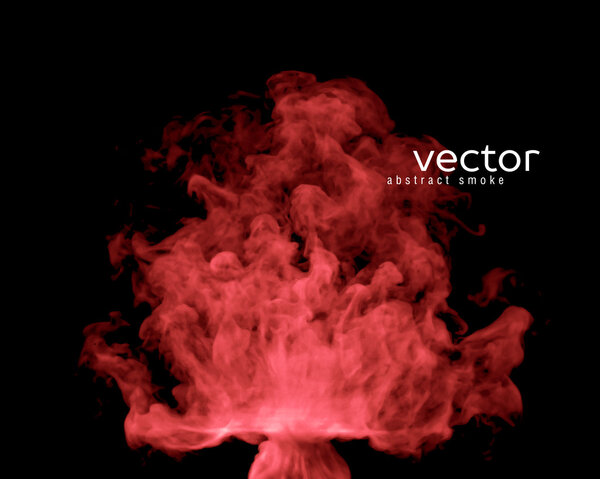 Vector illustration of red smoke