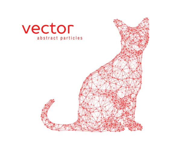 Ilustração vetorial abstrata do gato . — Vetor de Stock