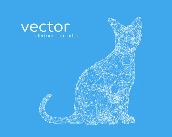 Ilustração vetorial abstrata do gato . — Vetor de Stock