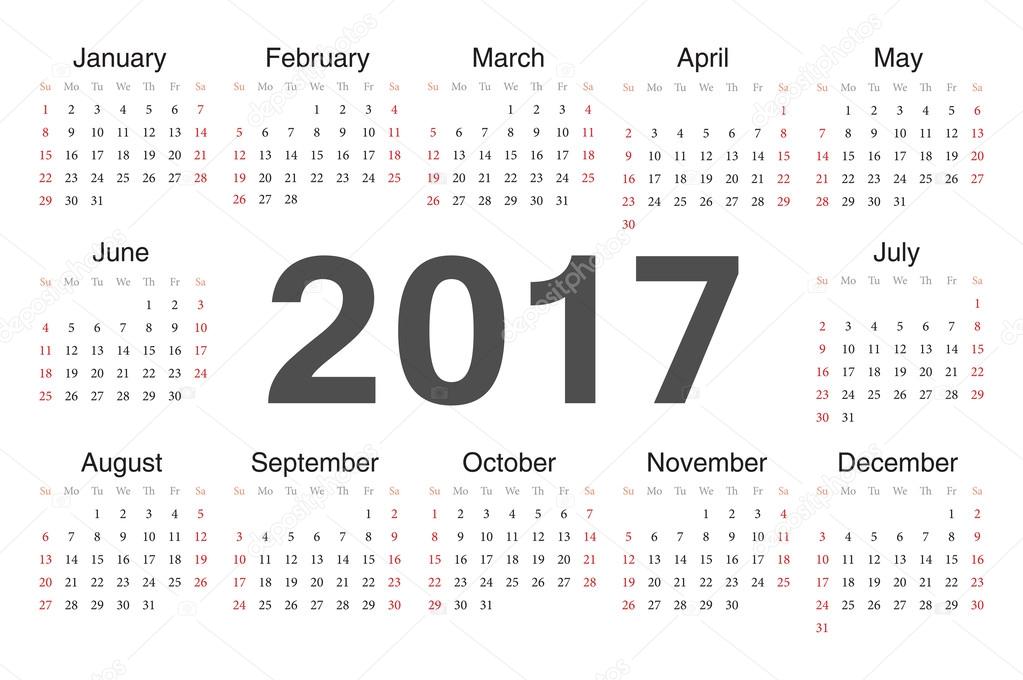 Vecto rcircle calendar 2017