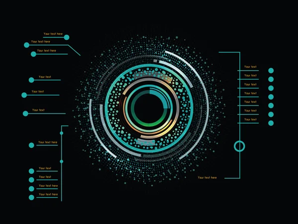 Kleur infographics als head-up display — Stockvector