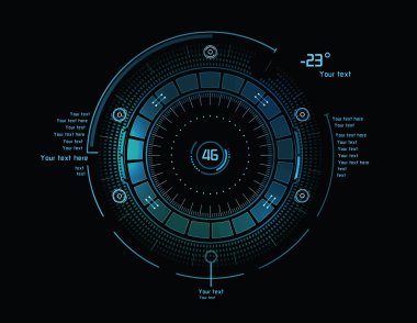 Head-up display olarak fütüristik infographics