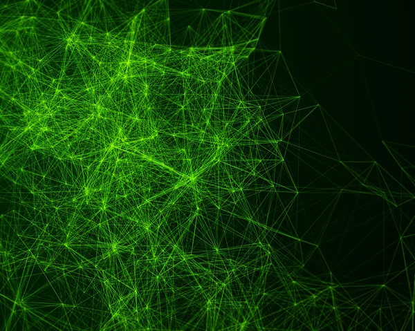Abstrakter digitaler Hintergrund mit kybernetischen Teilchen — Stockfoto