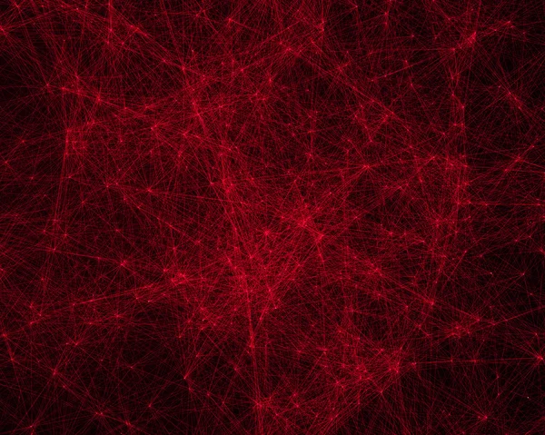 Background with red cybernetic particles — Stock Photo, Image