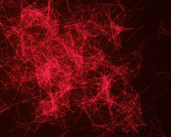 Red cybernetic particles — Stock Photo, Image
