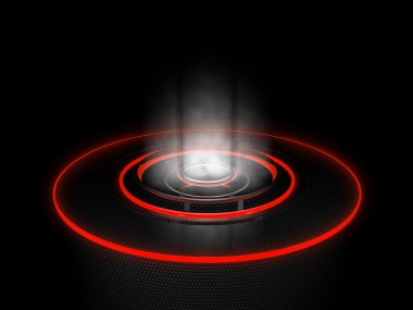 Kırmızı daireler ile sibernetik platformu