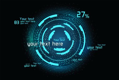 Head-up display olarak yeşil infographics