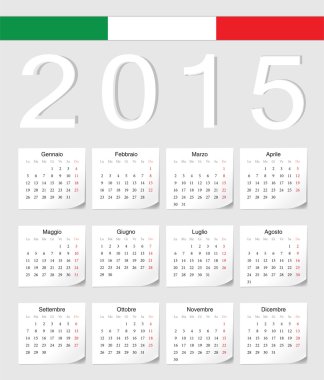 İtalyan 2015 takvim