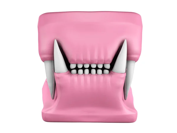 Modelo 3d de dientes de gato fundido . —  Fotos de Stock