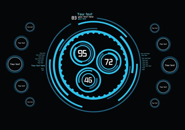 Infografica futuristica — Vettoriale Stock