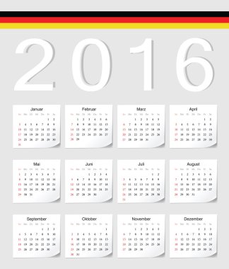 Alman 2016 takvim