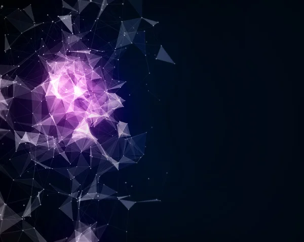 Abstract background with triangle particles — Stock Photo, Image