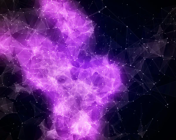 Abstract violet nebula in cosmos — Stock Photo, Image