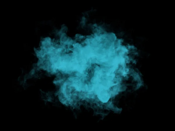 Illustration av blå rök på svart bakgrund — Stockfoto