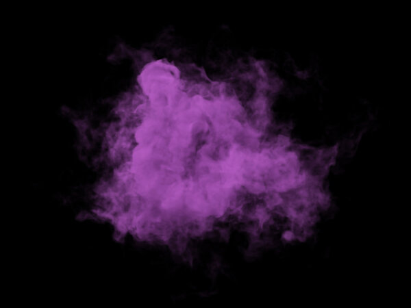 Abstract illustration of violett smoke on black background