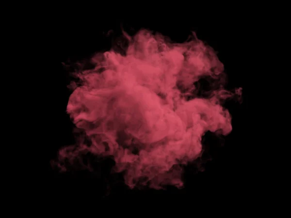 Humo rojo sobre fondo negro — Foto de Stock