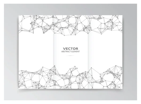 Weiße Vorlage des Booklets mit abstrakten Elementen — Stockvektor