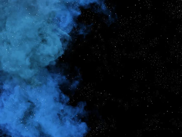 Blue nebula and stars in space — Stock Photo, Image