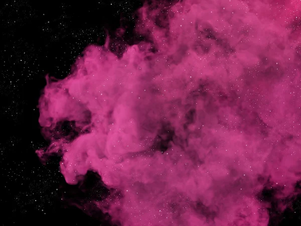 Pink nebula and stars in galaxy — Stock Photo, Image