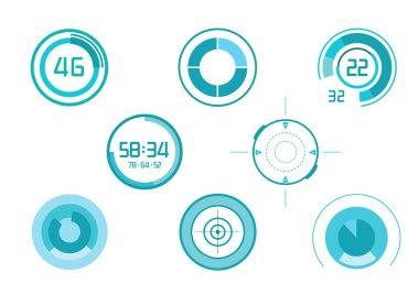 Head-up display olarak infographics kümesi