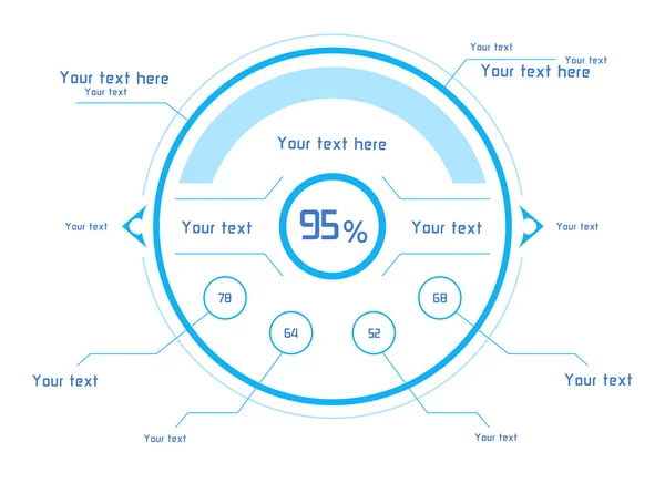 Blauwe vector designelementen — Stockvector