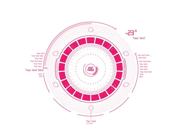 Futuristische infographics als head-up display — Stockvector